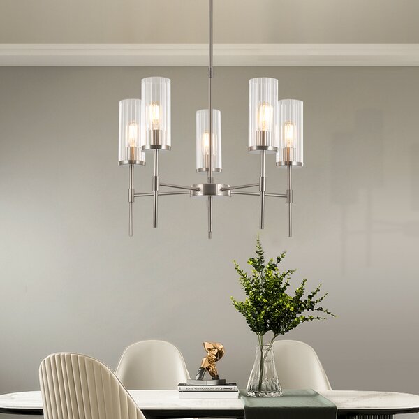 Corrigan Studio® Olen 5 - Light Shaded Classic Chandelier